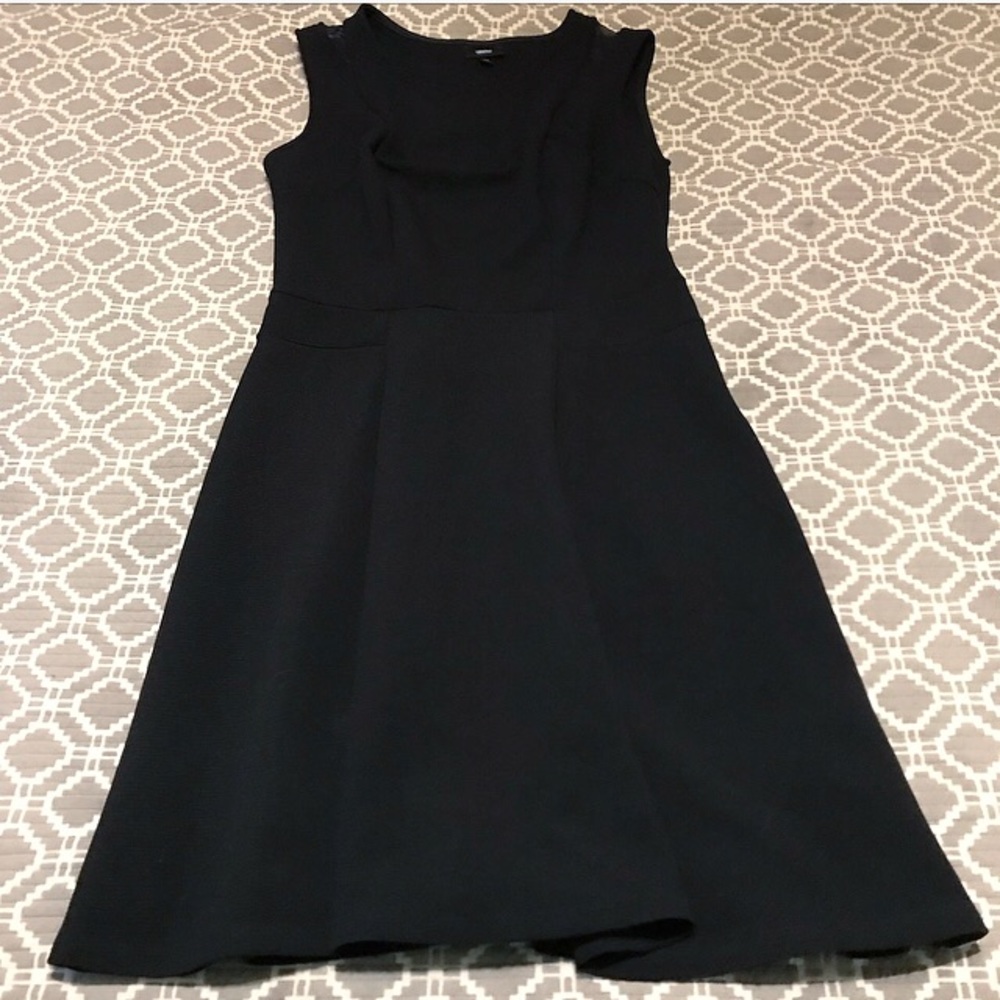 Mossimo fit and flare black dress